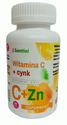 Witamina C+cynk 60 tabletek (1000mg+10mg)Santini-5075